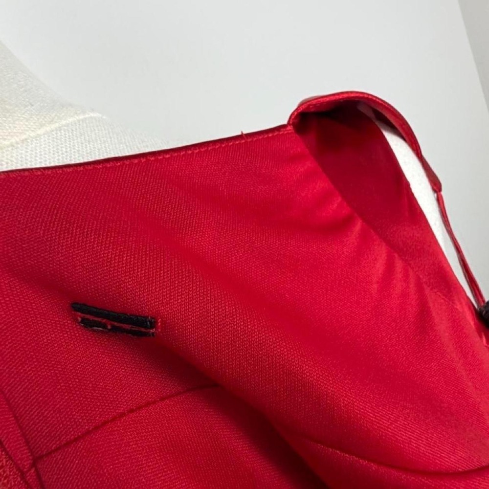 Red Satin Y2K Ruched Party Dress - Picture 6 of 7